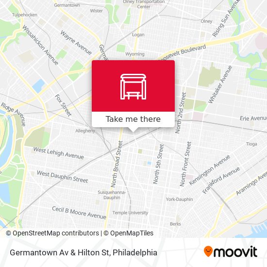 Germantown Av & Hilton St map