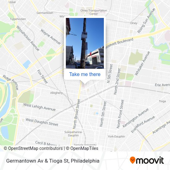 Germantown Av & Tioga St map