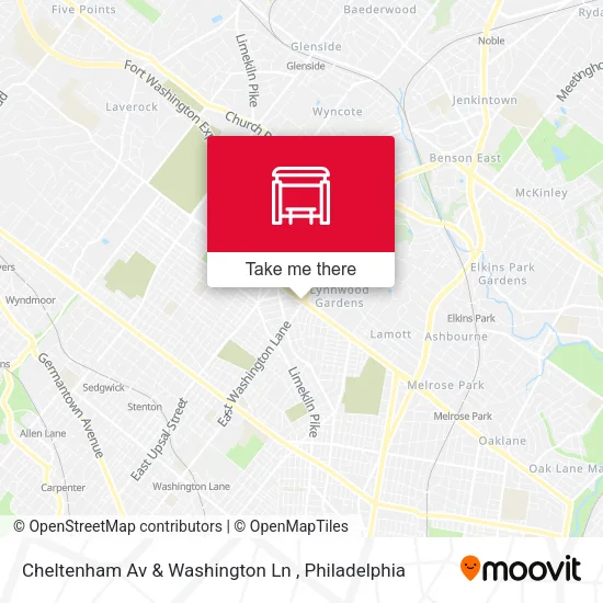 Cheltenham Av & Washington Ln map