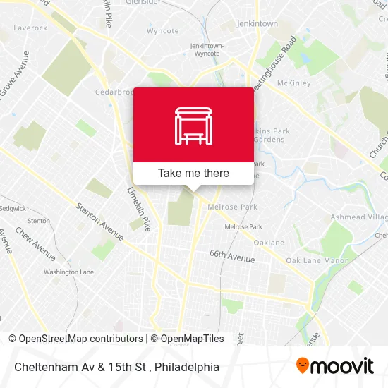 Cheltenham Av & 15th St map