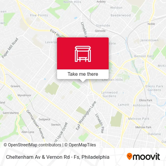 Cheltenham Av & Vernon Rd - Fs map