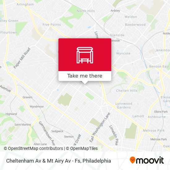 Cheltenham Av & Mt Airy Av - Fs map