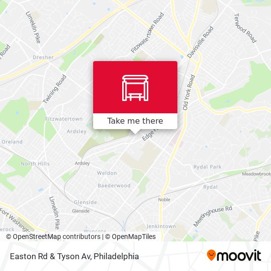 Mapa de Easton Rd & Tyson Av