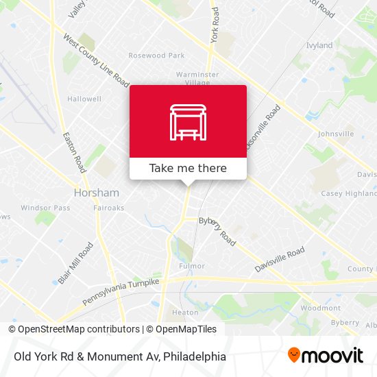 Old York Rd & Monument Av map