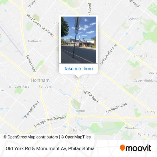 Old York Rd & Monument Av map