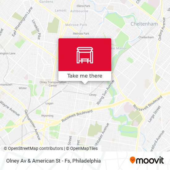Olney Av & American St - Fs map