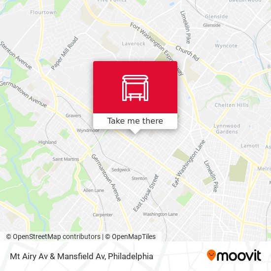 Mapa de Mt Airy Av & Mansfield Av
