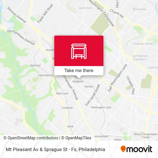 Mt Pleasant Av & Sprague St - Fs map