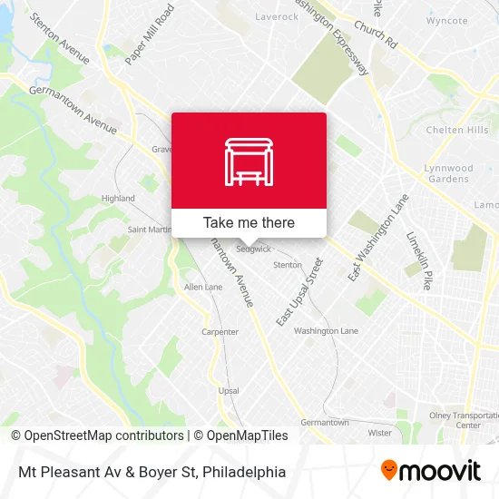 Mt Pleasant Av & Boyer St map