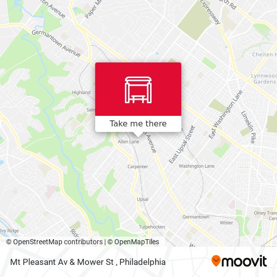 Mt Pleasant Av & Mower St map