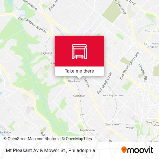 Mt Pleasant Av & Mower St map
