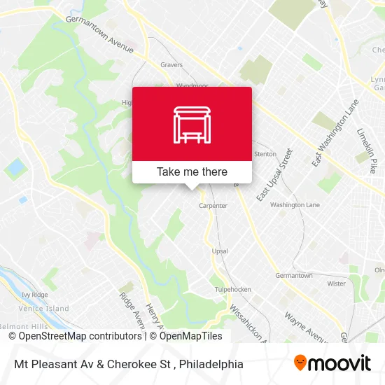Mt Pleasant Av & Cherokee St map