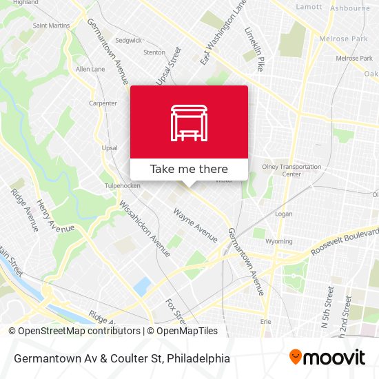 Germantown Av & Coulter St map