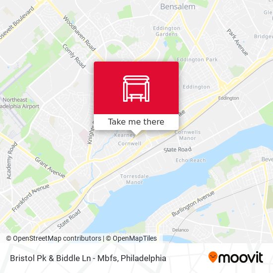 Bristol Pk & Biddle Ln - Mbfs map