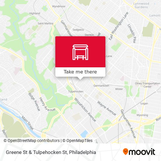 Greene St & Tulpehocken St map