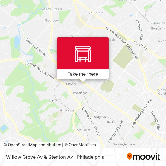 Willow Grove Av & Stenton Av map