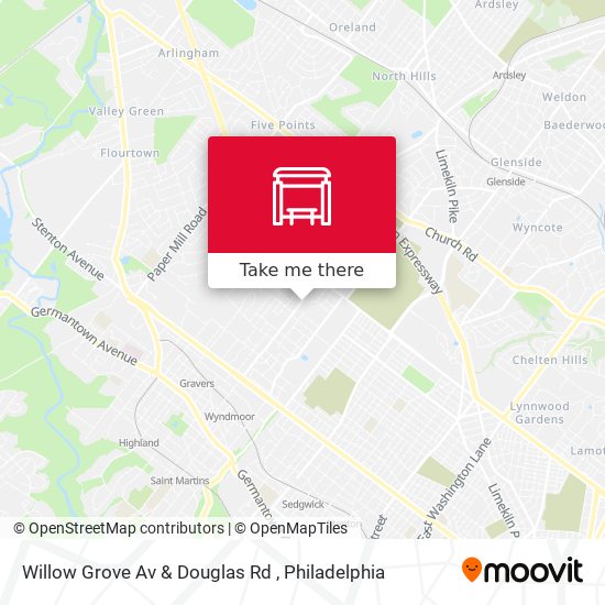Willow Grove Av & Douglas Rd map