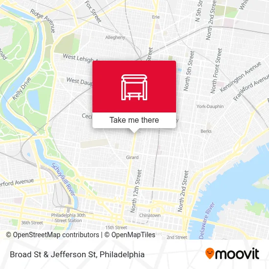 Broad St & Jefferson St map