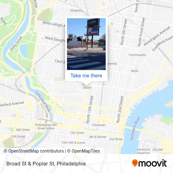 Broad St & Poplar St map