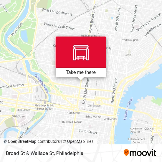 Broad St & Wallace St map
