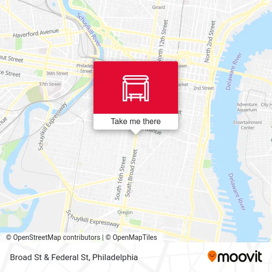 Broad St & Federal St map