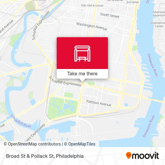 Broad St & Pollack St map
