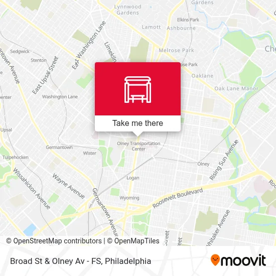 Broad St & Olney Av - FS map