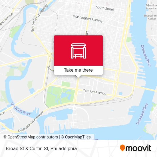 Broad St & Curtin St map