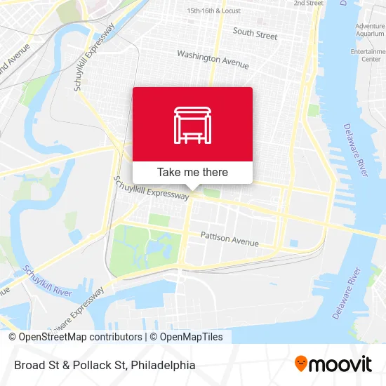 Broad St & Pollack St map