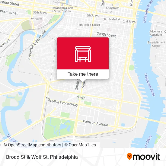 Broad St & Wolf St map