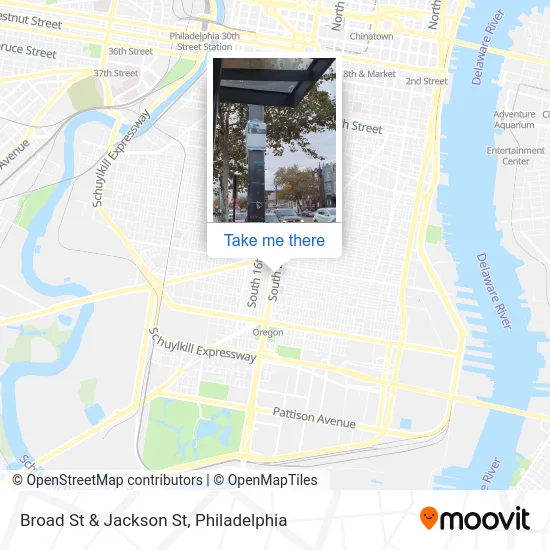 Broad St & Jackson St map