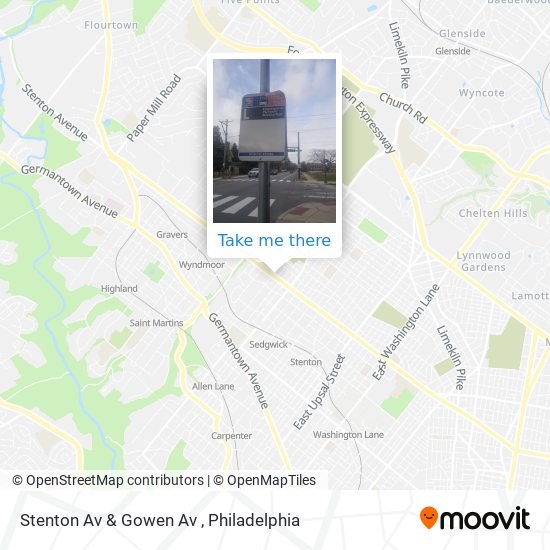 Stenton Av & Gowen Av map
