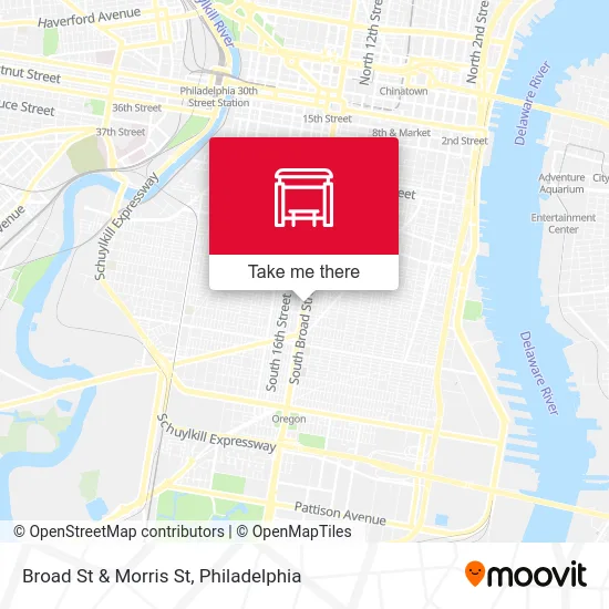 Broad St & Morris St map