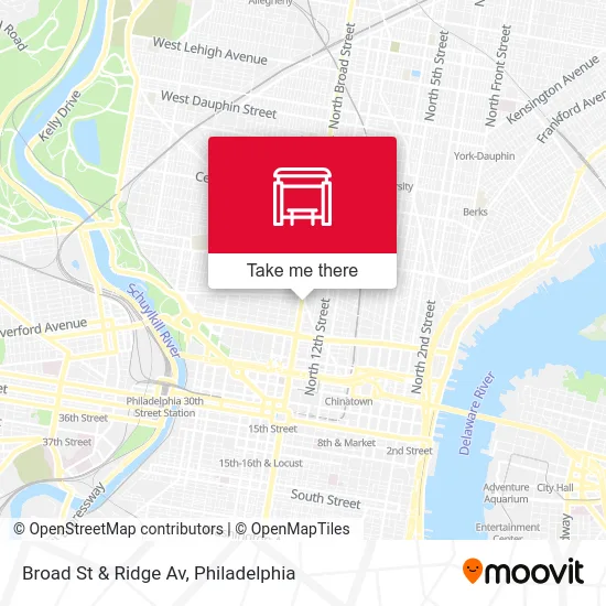 Broad St & Ridge Av map