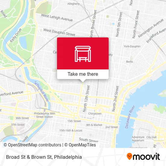 Broad St & Brown St map