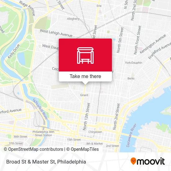 Broad St & Master St map