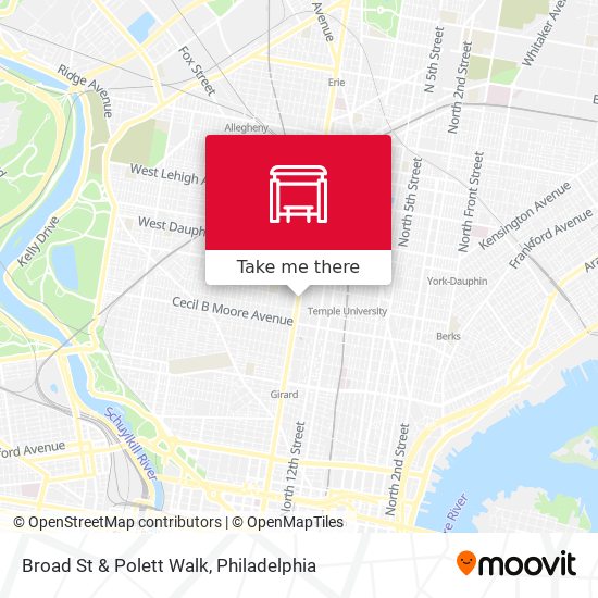 Broad St & Polett Walk map