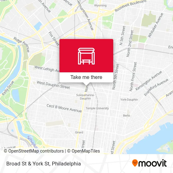 Broad St & York St map