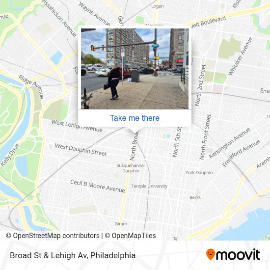 Broad St & Lehigh Av map
