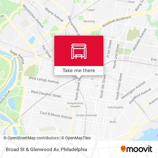 Broad St & Glenwood Av map