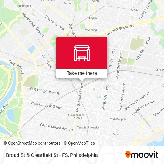 Mapa de Broad St & Clearfield St - FS