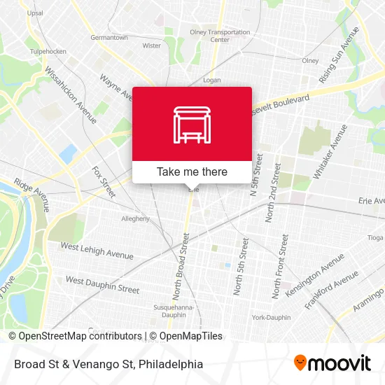 Mapa de Broad St & Venango St