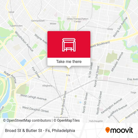 Broad St & Butler St - Fs map
