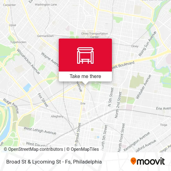 Broad St & Lycoming St - Fs map