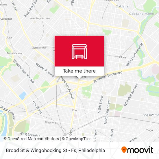 Broad St & Wingohocking St - Fs map