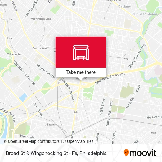 Broad St & Wingohocking St - Fs map