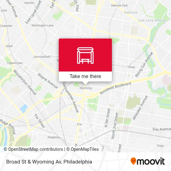 Broad St & Wyoming Av map