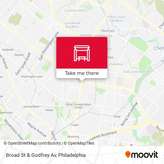 Mapa de Broad St & Godfrey Av