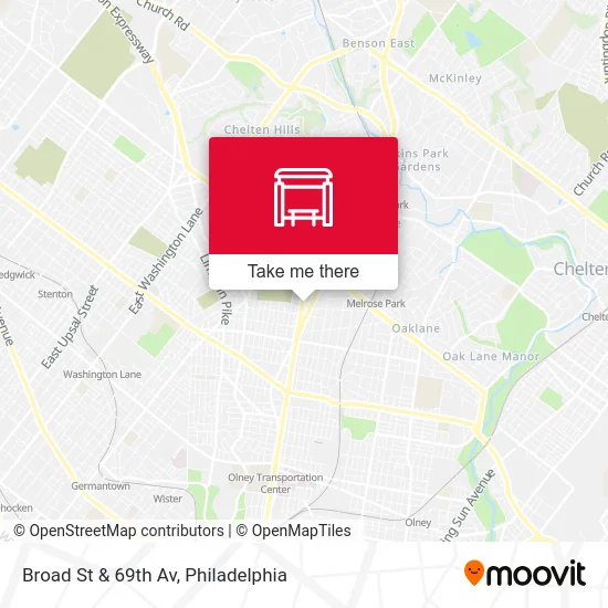 Broad St & 69th Av map