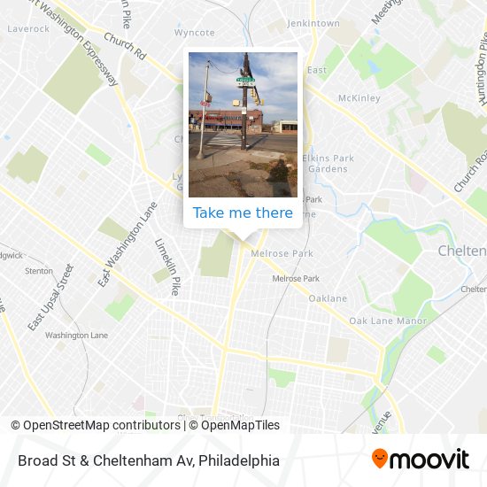 Broad St & Cheltenham Av map